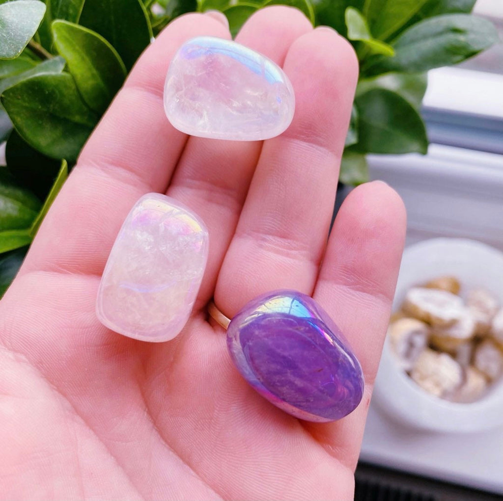 Angel Aura Quartz Crystal Kit / Promotes Tranquility, Stability, Strength + Emotional Balance / Connect To The Universe + Your Guides