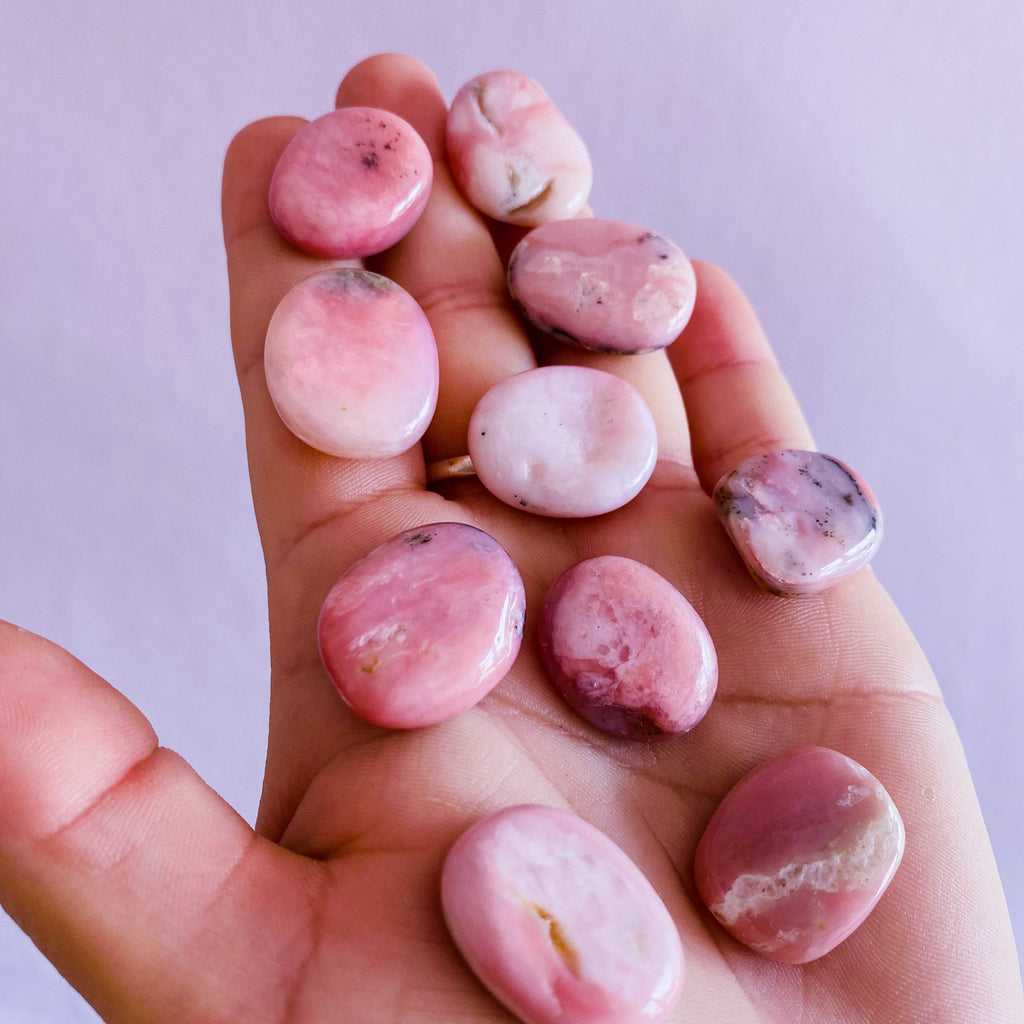 High Grade Pink Opal Crystal Cabochons / Balances Emotions / Fills Aura With Happiness And Tranquility / Helps Kids With Trouble Sleeping