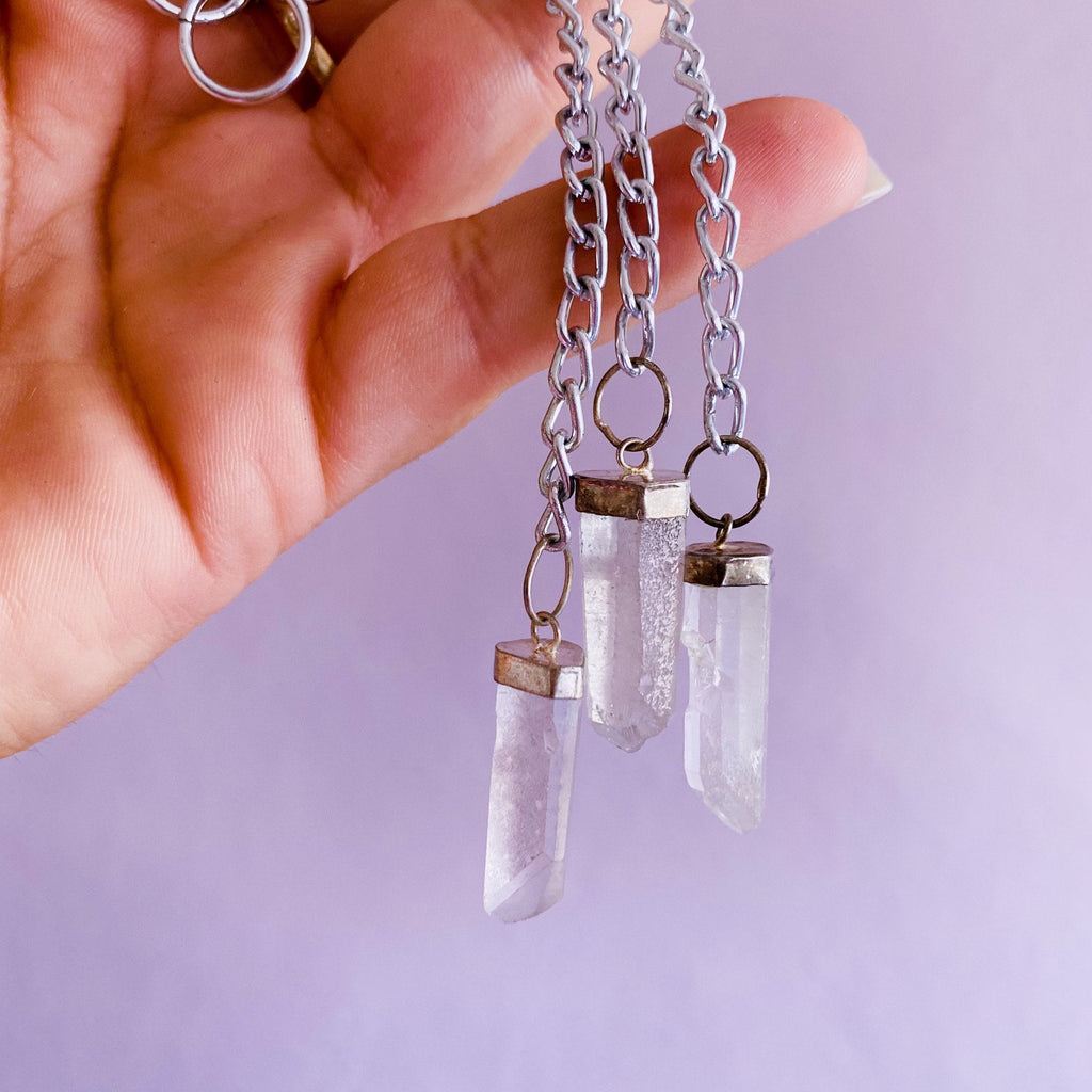 SALE! Clear Quartz Crystal Pendulum Doswer / Master Healer / Amplify Intention & Energy / Protect Against Negativity / Works With Everything