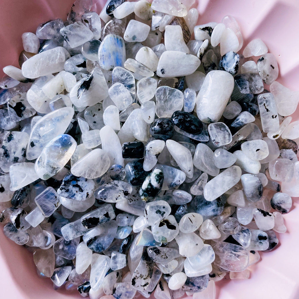 Rainbow Moonstone Crystal Chips / Ethically Sourced / Improves Inner Confidence / See More Clearly / Brings Life Changing Inspiration