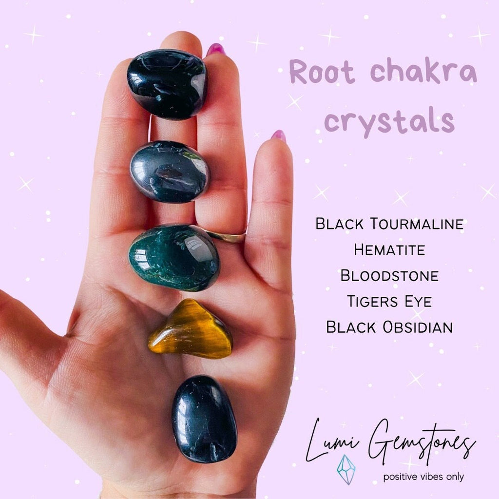 Root Base Chakra Crystal Gift Set / Ground Yourself, Heal Emotional Wounds / Balance & Align Root Chakra / Chakra Healing, Crystal Healing